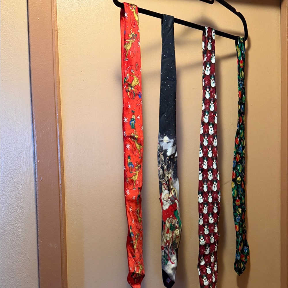 Belk Festive Holiday Ties - Red, Black, Green